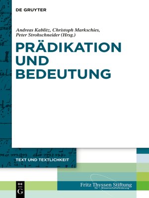 cover image of Prädikation und Bedeutung